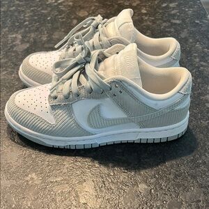 Nike White and Light Gray Sneakers — Corduroy